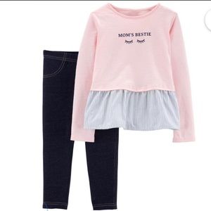 2T & 3T NWT Carters Girls Two Piece Moms Bestie